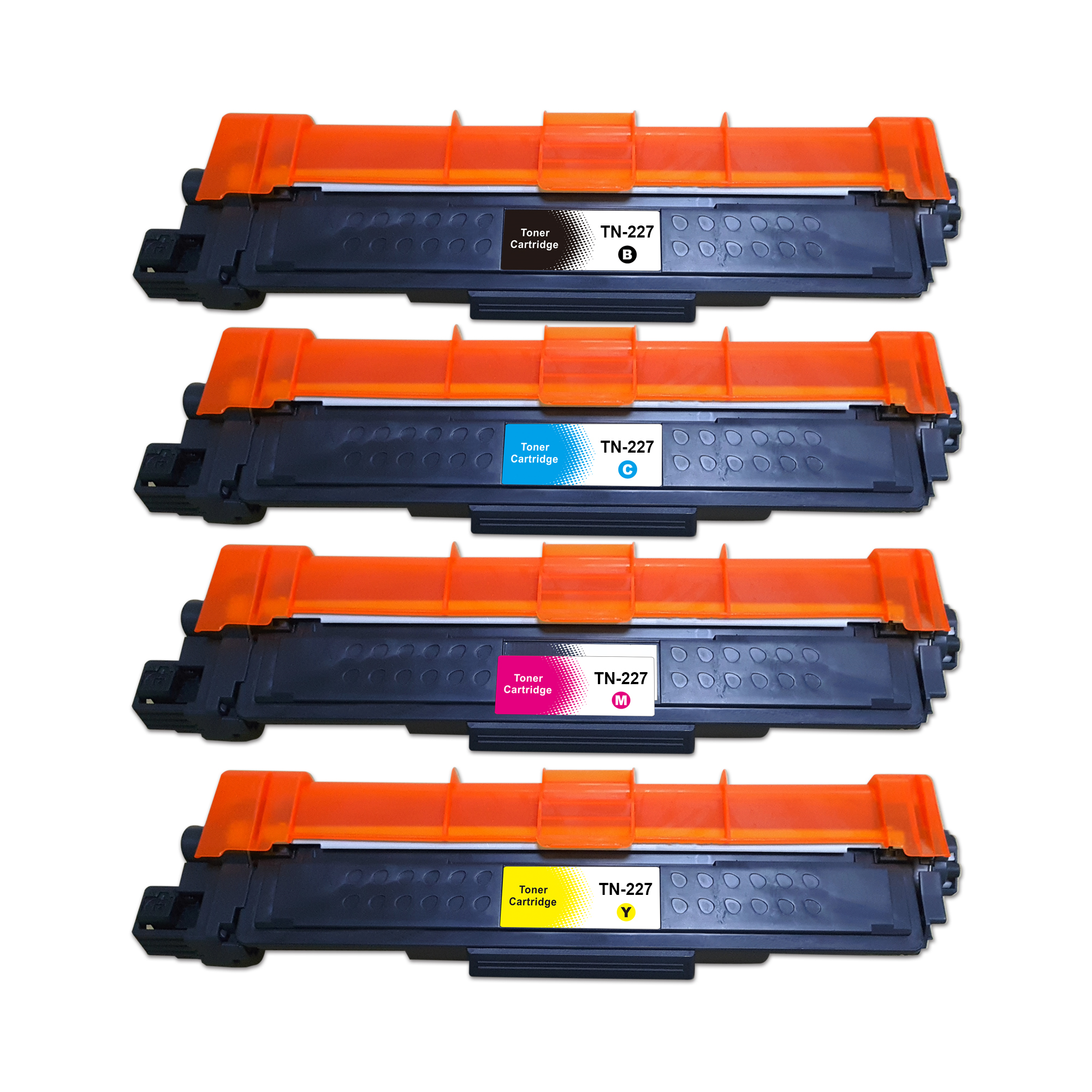 1 Set TN227 (BK/C/M/Y) Toner Cartridge Compatible for Brother TN-227, TN223 High Yield - With Chip