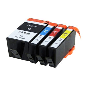 4 Pack (1 Set) (K, C, M, Y) Compatible Ink Cartridges for HP 920XL