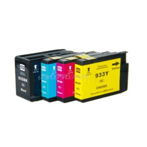 4 Ink (K, C, M, Y) Compatible Ink Cartridge for HP 932XL, 933XL