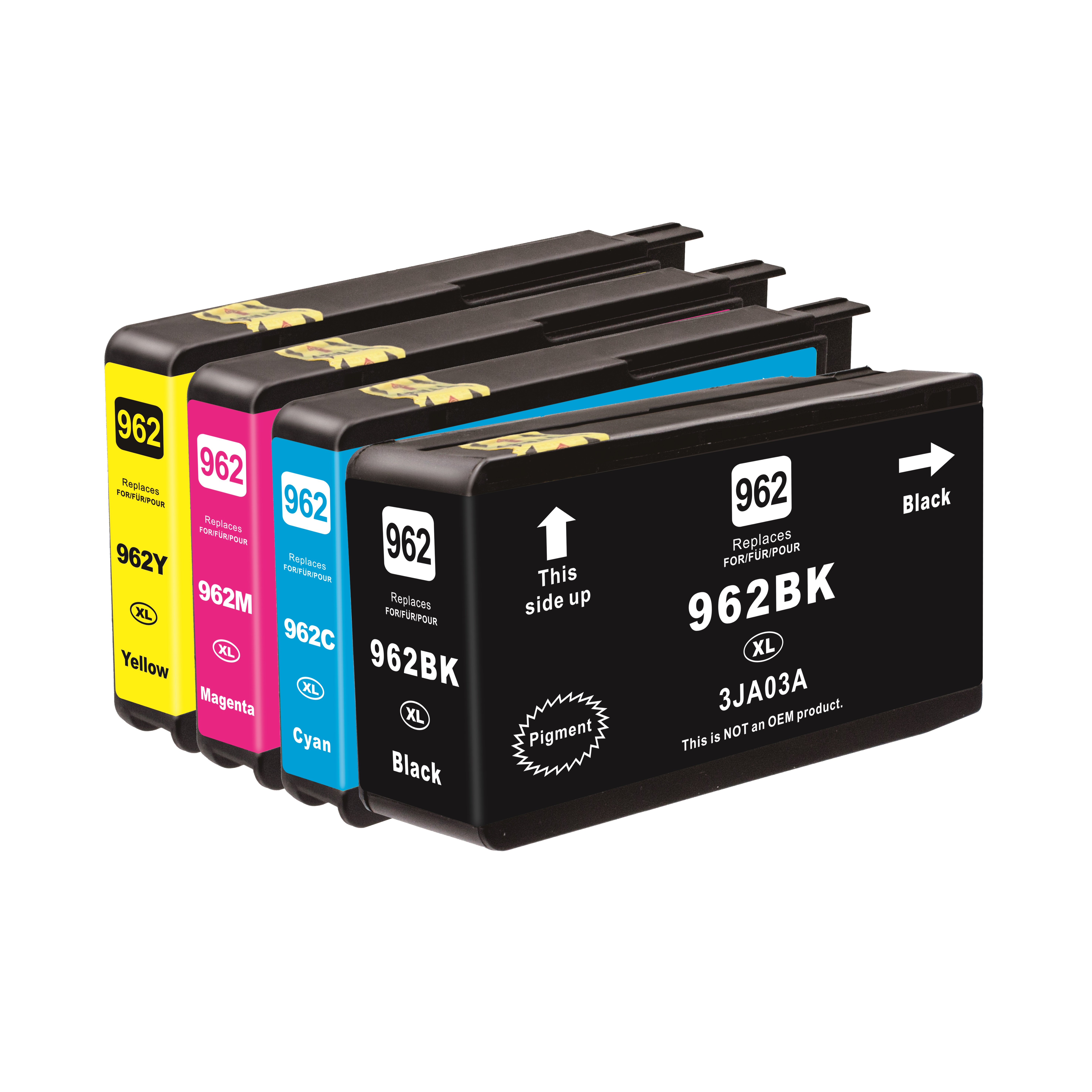 4 Pack (K,C,M,Y) Compatible for HP 962 XL Ink Cartridges 962XL High Yield
