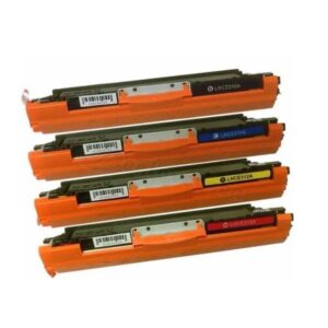 4 Toner Cartridges (K, C, M, Y) Compatible for HP CE310A CE311A CE312A CE313A, HP126A