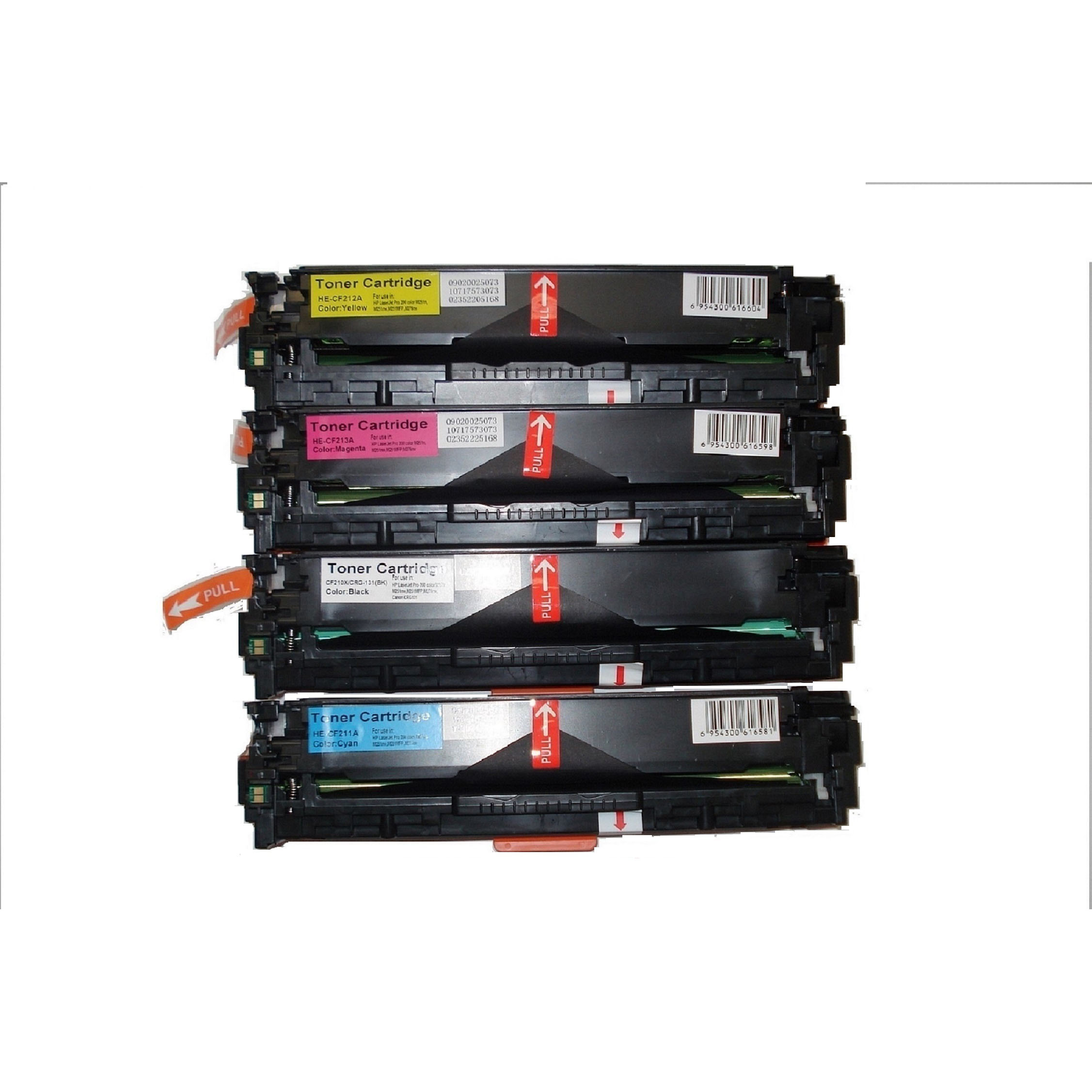 4PK (K,C,M,Y) CF210X CF211A CF212A CF213A Compatible Toner Cartridge Color Set for HP131X, HP131A,CF210A