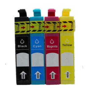 4 Ink T124 Ink Cartridges (BK/C/M/Y) compatible for Epson T124XL