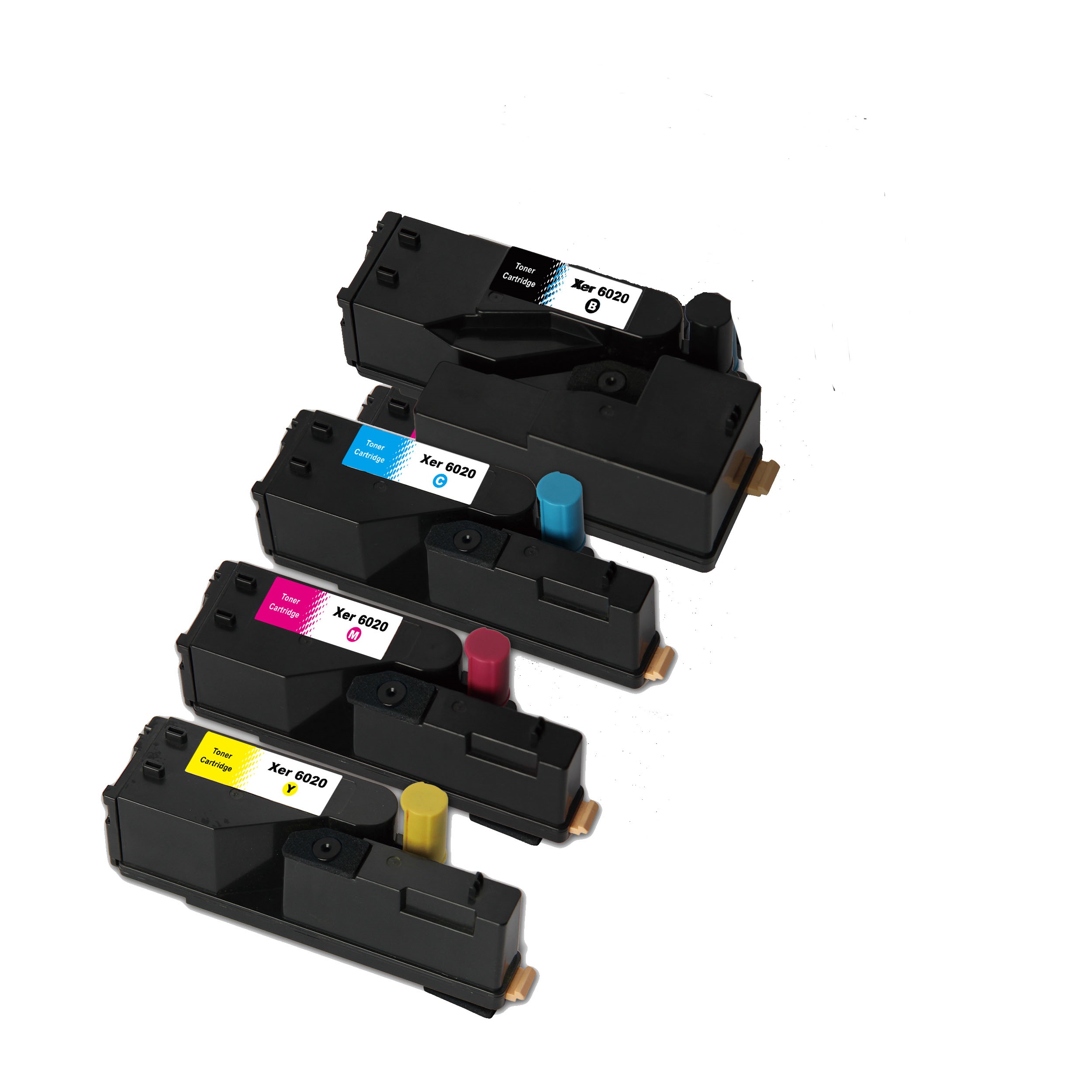 4 Pack (K, C, M, Y) Compatible Toner Cartridges for Xerox 6020,6022,6025,6027, Xerox Workcentre 6027 / Xerox Workcentre 6027Ni / Xerox Phaser 6022 / Xerox Phaser 6022Ni / Xerox Phaser 6020,106R02756/106R02757/106R02758/106R02759