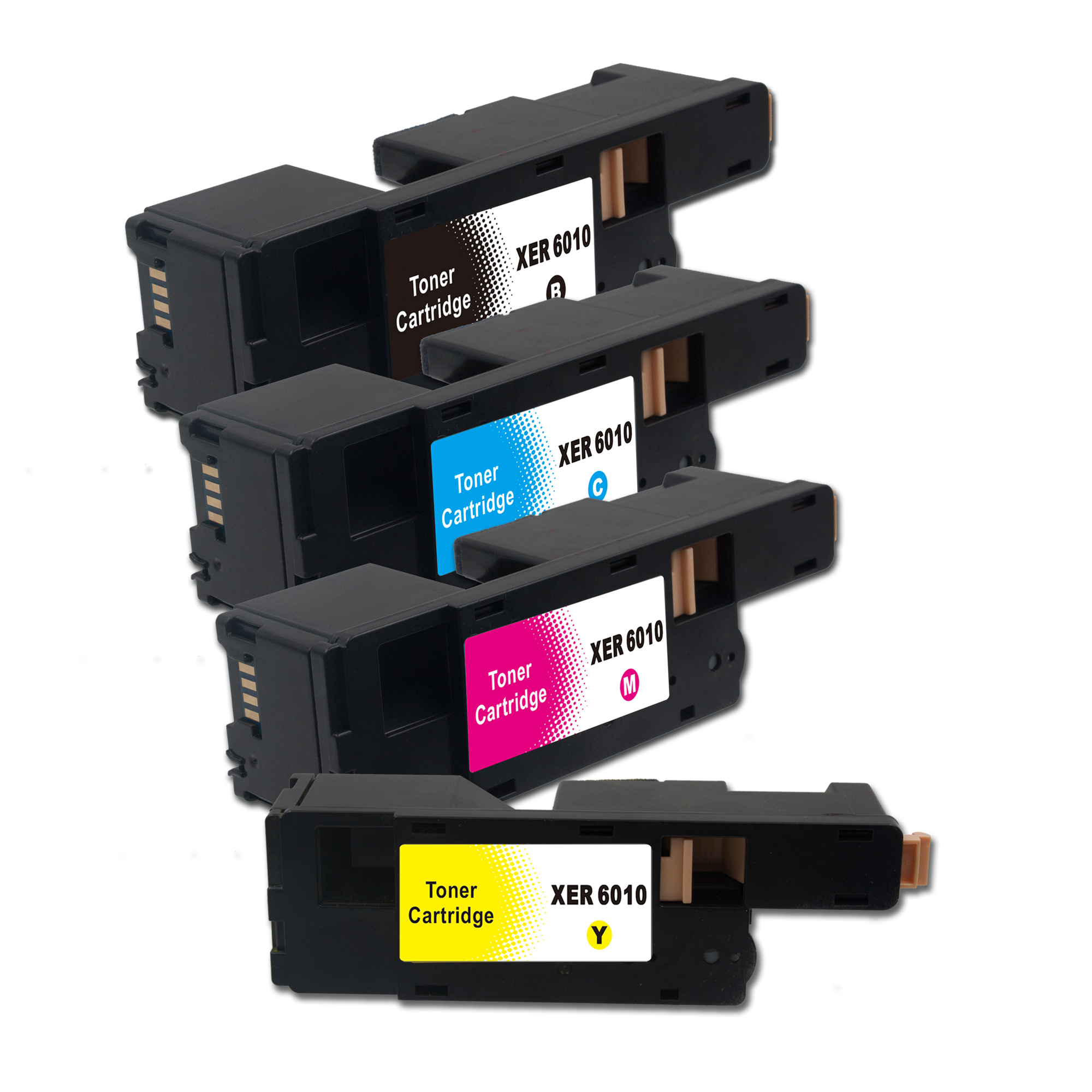 4 Pack Toner Cartridge (K, C, M, Y) for Xerox Phaser 6000/6010/6015,106R01627/106R01628/106R01629/10601630, WorkCentre 6015 / WorkCentre 6015NI / WorkCentre 6015VB / WorkCentre 6015VN / WorkCentre 6015VNI