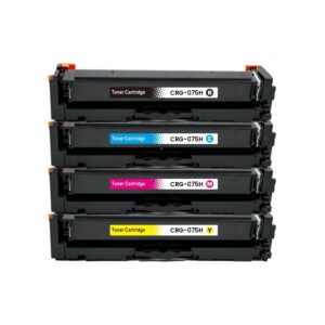 4 Colors Compatible Toner Cartridge for Canon 075H, Canon 075 High Yield